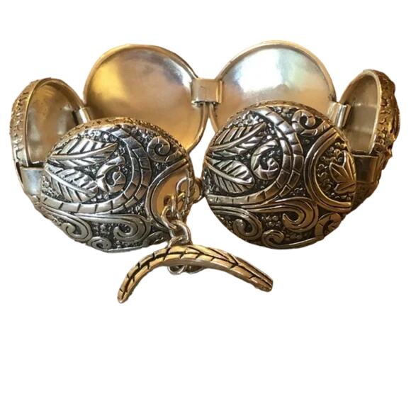 Silpada Sterling Silver Ancient Scroll Bracelet Toggle Clasp B2092 - Picture 2 of 13